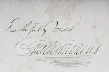 Firma de Charles Dickens (1812-70) 1853